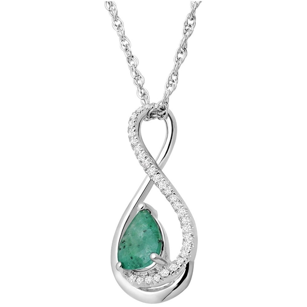 Natural Diamond Natural Emerald Necklace
